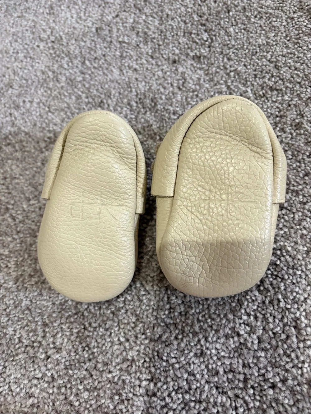 Freshly Picked Cream Leather Mary Jane Moccasins size 2 baby